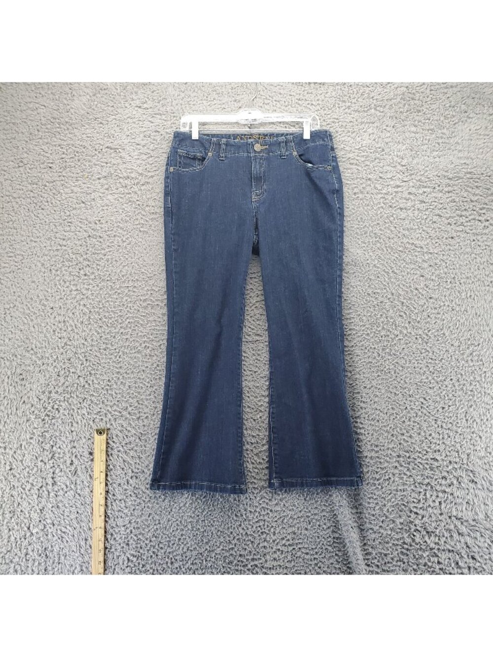 Lands End Jeans Womens 10 Petite Blue Bootcut Stretch Denim